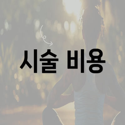 시술 비용