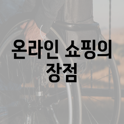 온라인 쇼핑의 장점