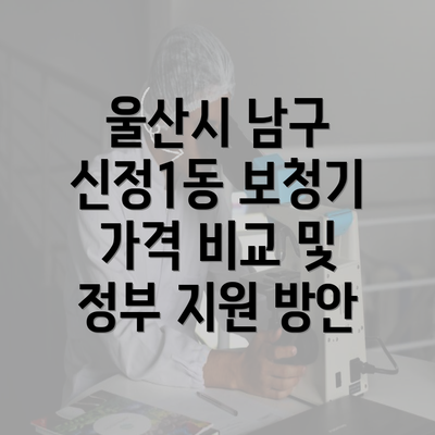 울산시 남구 신정1동 보청기 가격 비교 및 정부 지원 방안