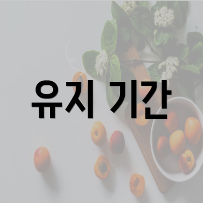 유지 기간