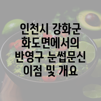 인천시 강화군 화도면에서의 반영구 눈썹문신 이점 및 개요