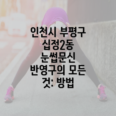 인천시 부평구 십정2동 눈썹문신 반영구의 모든 것: 방법