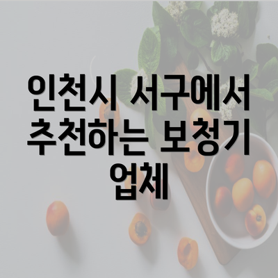 인천시 서구에서 추천하는 보청기 업체