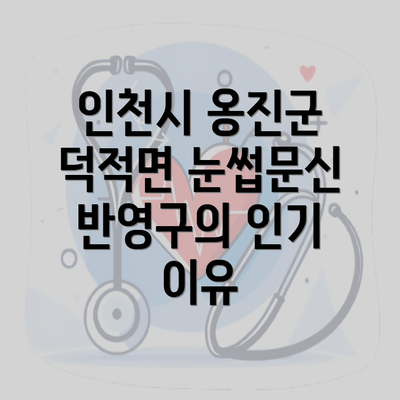 인천시 옹진군 덕적면 눈썹문신 반영구의 인기 이유