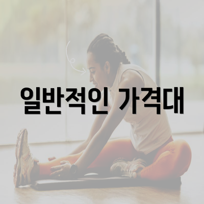 일반적인 가격대