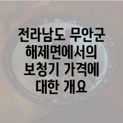 전라남도 무안군 해제면에서의 보청기 가격에 대한 개요