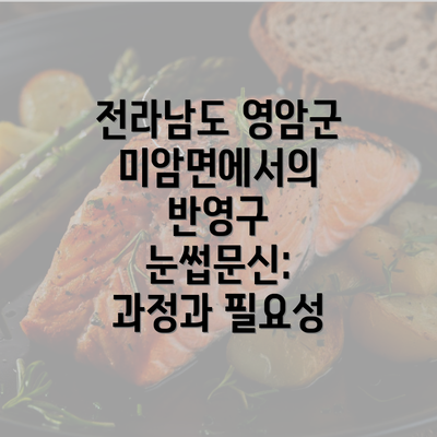 전라남도 영암군 미암면에서의 반영구 눈썹문신: 과정과 필요성