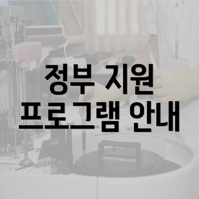 정부 지원 프로그램 안내