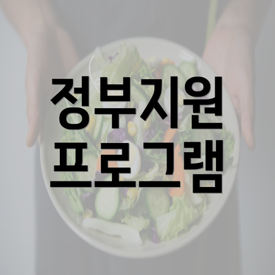 정부지원 프로그램