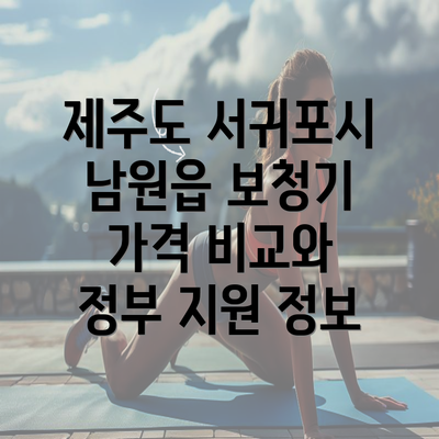 제주도 서귀포시 남원읍 보청기 가격 비교와 정부 지원 정보