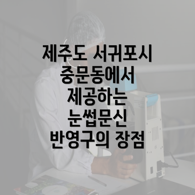 제주도 서귀포시 중문동에서 제공하는 눈썹문신 반영구의 장점