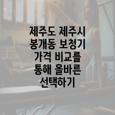 제주도 제주시 봉개동 보청기 가격 비교를 통해 올바른 선택하기