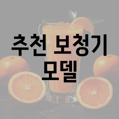 추천 보청기 모델