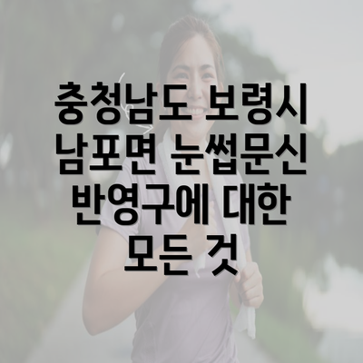 충청남도 보령시 남포면 눈썹문신 반영구에 대한 모든 것