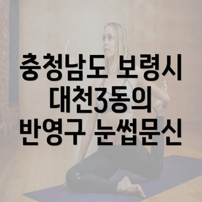 충청남도 보령시 대천3동의 반영구 눈썹문신