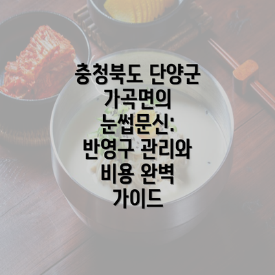 충청북도 단양군 가곡면의 눈썹문신: 반영구 관리와 비용 완벽 가이드