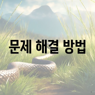 문제 해결 방법