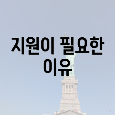 지원이 필요한 이유