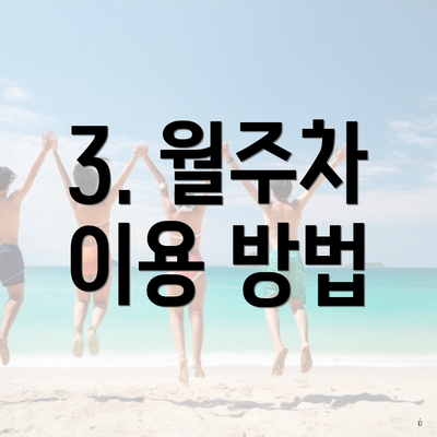 3. 월주차 이용 방법