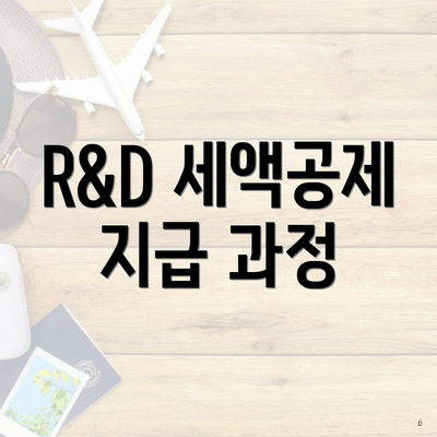 R&D 세액공제 지급 과정