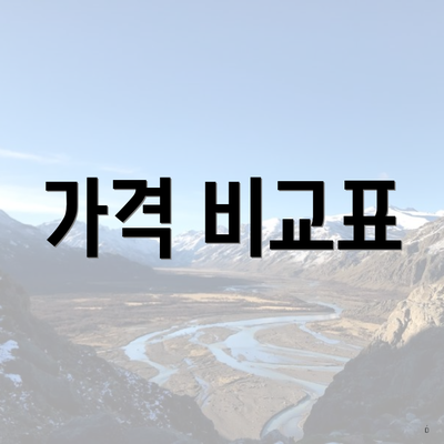 가격 비교표