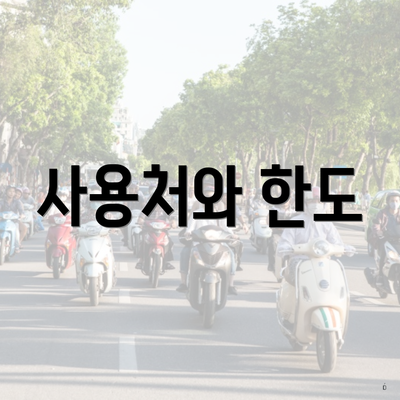 사용처와 한도