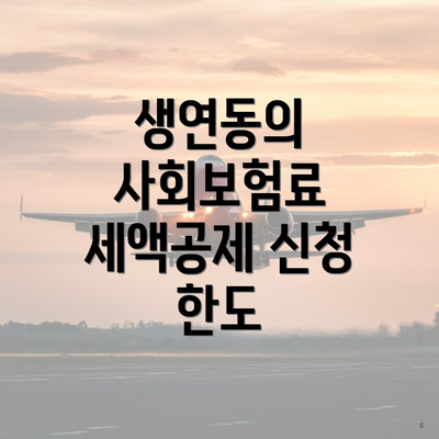생연동의 사회보험료 세액공제 신청 한도