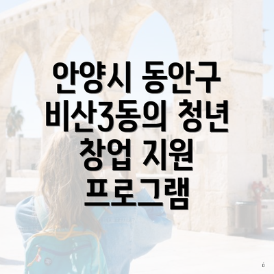 안양시 동안구 비산3동의 청년 창업 지원 프로그램
