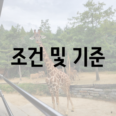 조건 및 기준