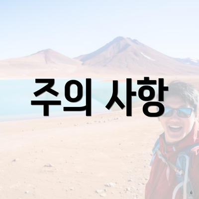 주의 사항
