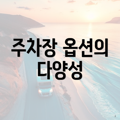 주차장 옵션의 다양성