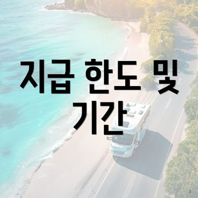 지급 한도 및 기간