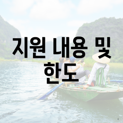 지원 내용 및 한도