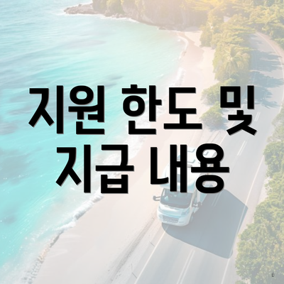 지원 한도 및 지급 내용