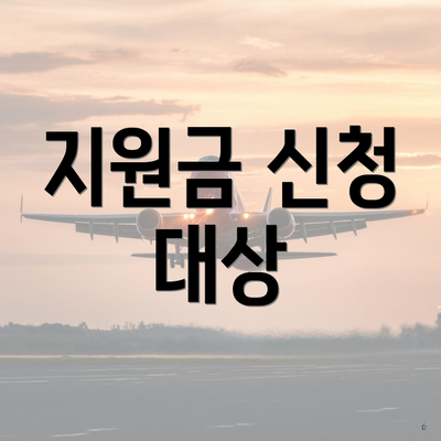지원금 신청 대상