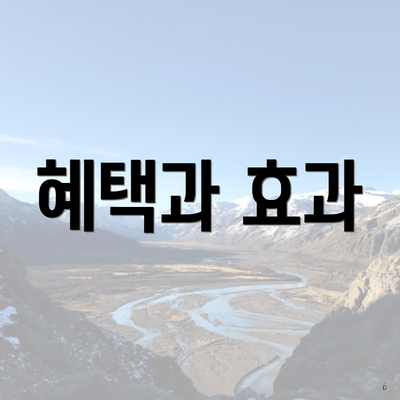 혜택과 효과