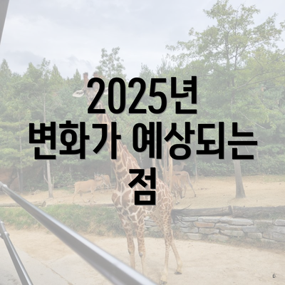 2025년 변화가 예상되는 점