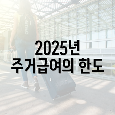2025년 주거급여의 한도