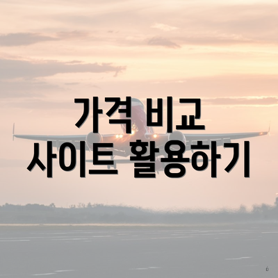가격 비교 사이트 활용하기