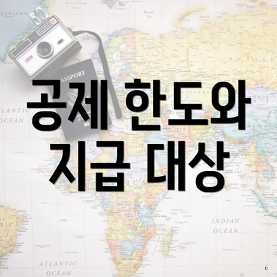 공제 한도와 지급 대상