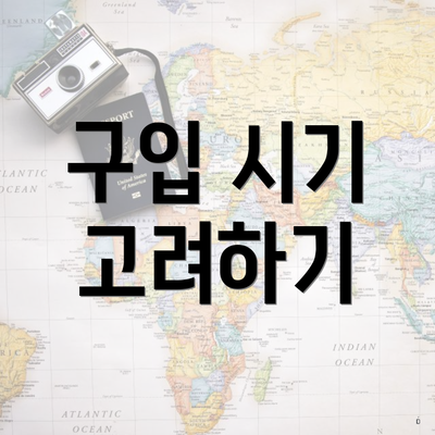 구입 시기 고려하기