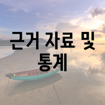 근거 자료 및 통계
