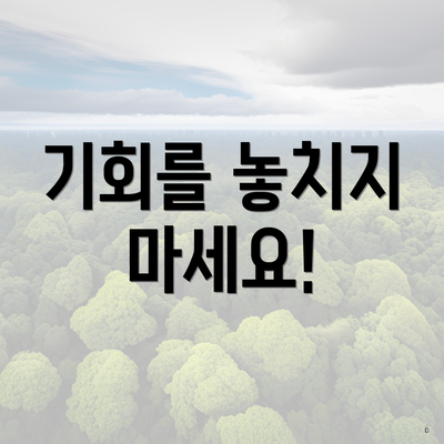 기회를 놓치지 마세요!
