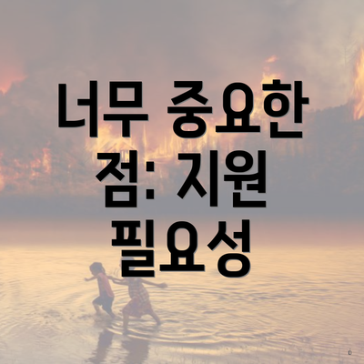 너무 중요한 점: 지원 필요성