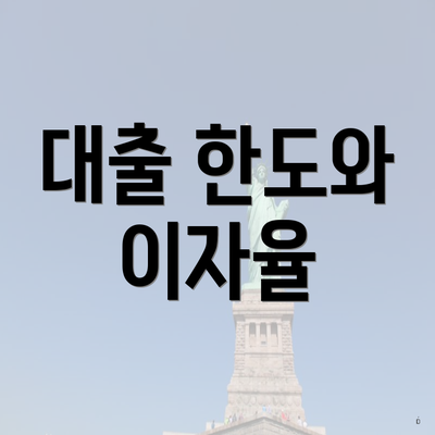 대출 한도와 이자율