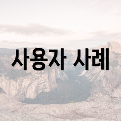 사용자 사례