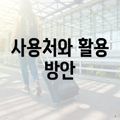 사용처와 활용 방안