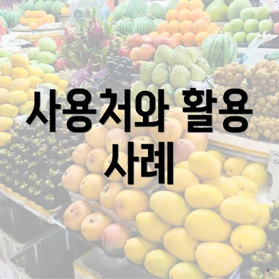 사용처와 활용 사례