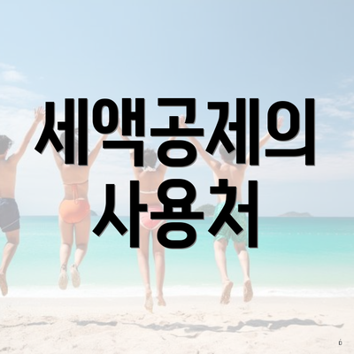 세액공제의 사용처