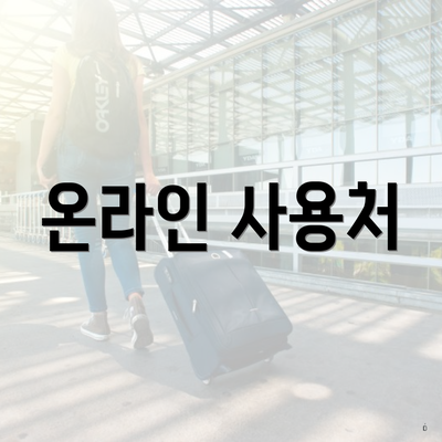 온라인 사용처